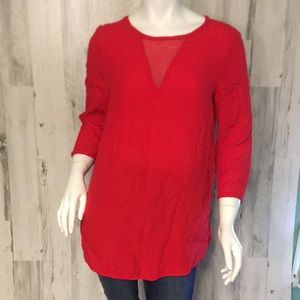 G8- extra small Women’s cute red long sleeve dressy top size XS MNG suit